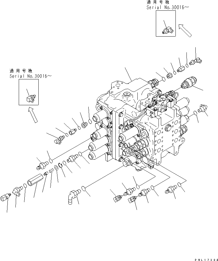 Схема запчастей Komatsu PC650-6A - ОСНОВН. КЛАПАН ( АКТУАТОР) (ДЛЯ ТОРМОЗ.R) (/) ГИДРАВЛИКА