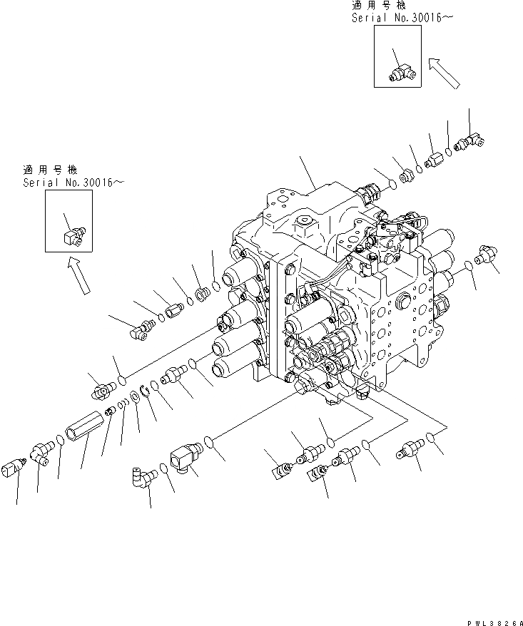 Схема запчастей Komatsu PC650-6A - ОСНОВН. КЛАПАН ( АКТУАТОР) (ДЛЯ СЕРВИСНЫЙ КЛАПАН) (/) ГИДРАВЛИКА