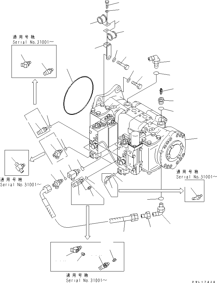 Схема запчастей Komatsu PC650-6A - NO. НАСОС ГИДРАВЛИКА