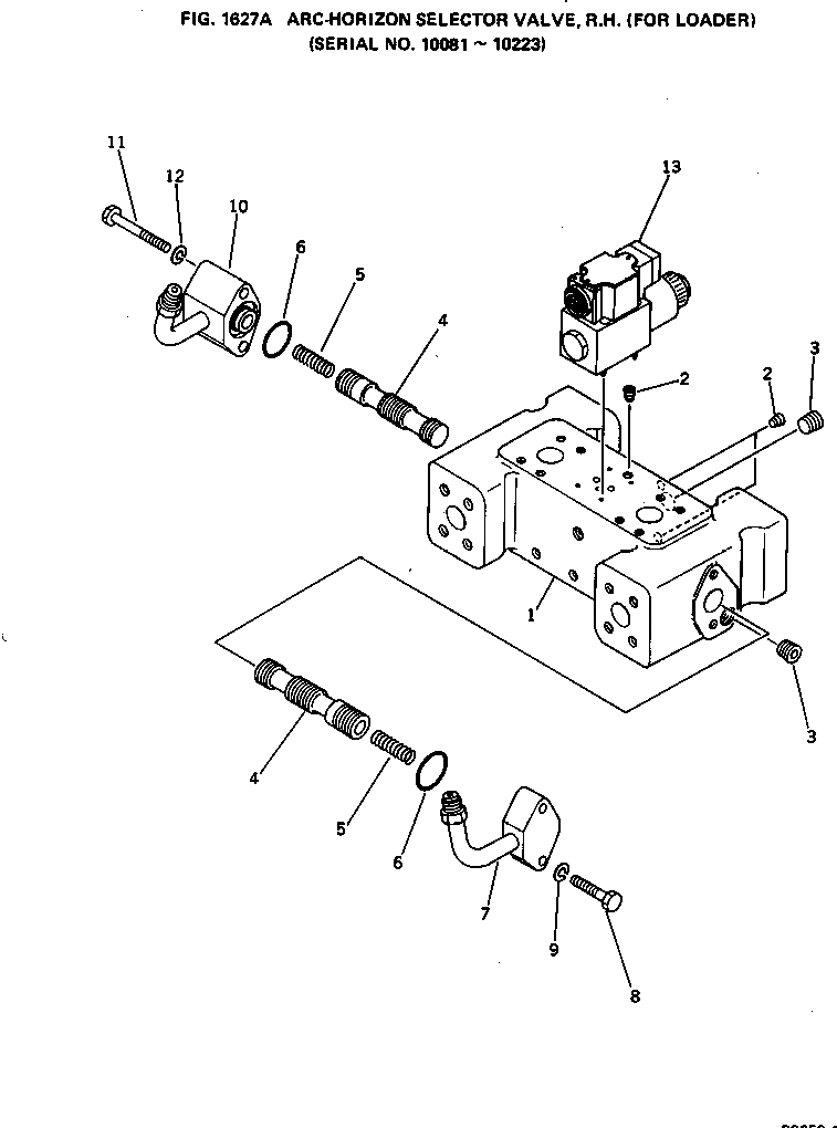 Схема запчастей Komatsu PC650-1 - ARC-HORIZON КЛАПАН СЕЛЕКТОРА¤ ПРАВ. (ДЛЯ ПОГРУЗ.)(№8-) УПРАВЛ-Е РАБОЧИМ ОБОРУДОВАНИЕМ