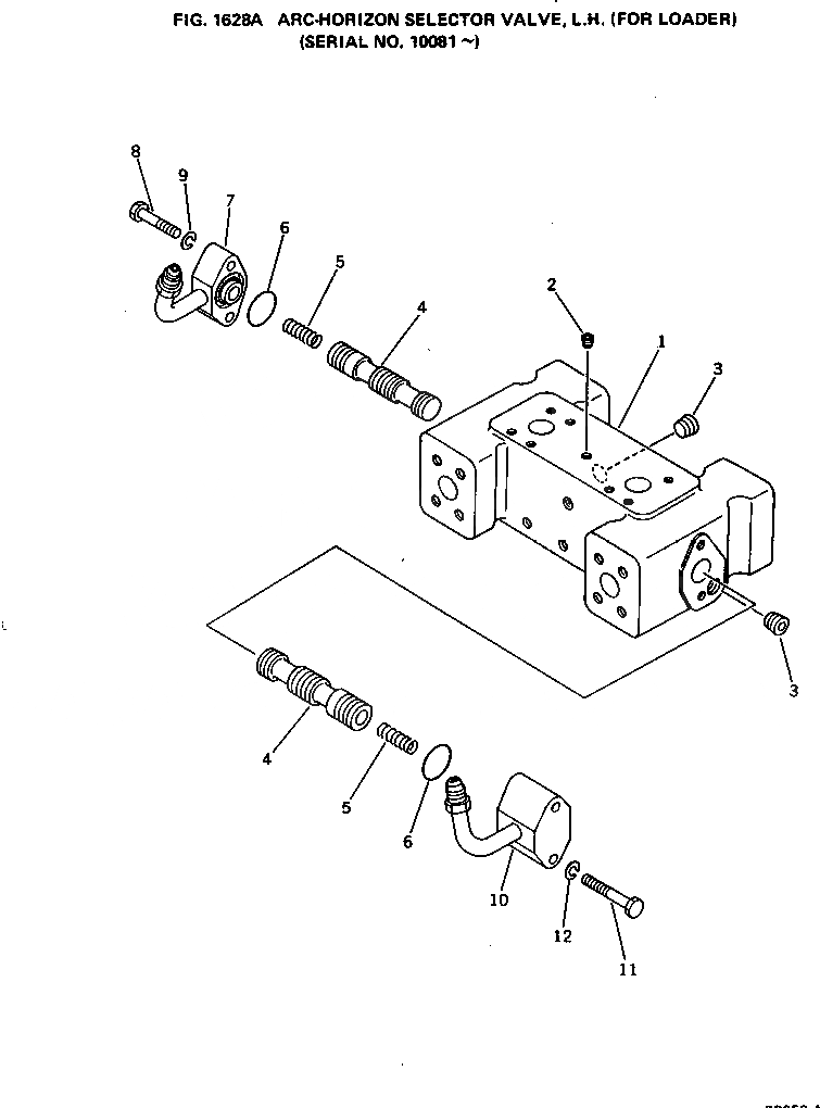 Схема запчастей Komatsu PC650-1 - ARC-HORIZON КЛАПАН СЕЛЕКТОРА¤ ЛЕВ. (ДЛЯ ПОГРУЗ.)(№8-) УПРАВЛ-Е РАБОЧИМ ОБОРУДОВАНИЕМ