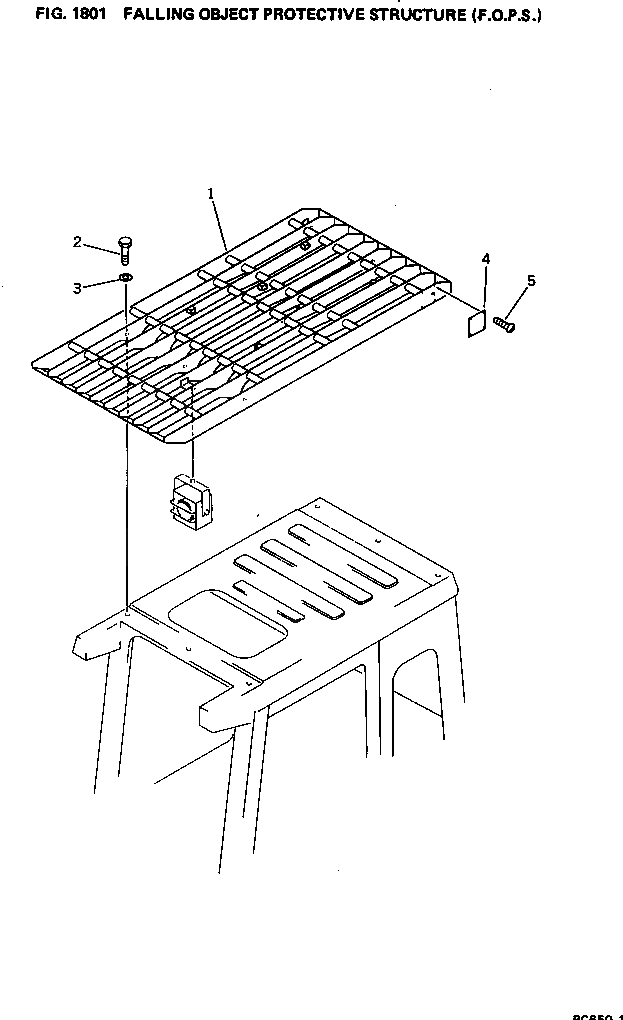 Схема запчастей Komatsu PC650-1 - FALLING OBJECT ЗАЩИТАIVE STRUCTURE (F.O.P.S.) ОПЦИОННЫЕ КОМПОНЕНТЫ