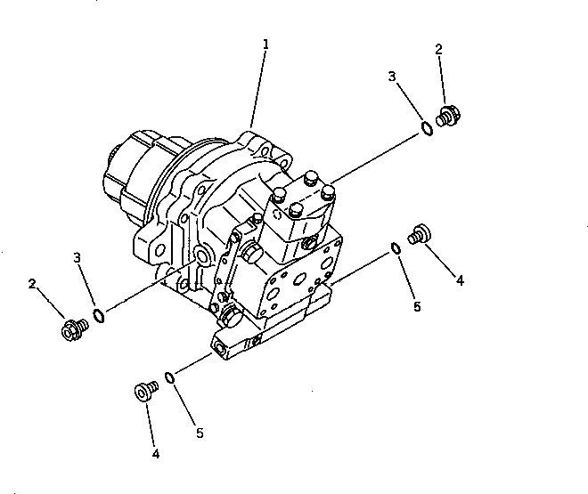 Схема запчастей Komatsu PC650-3 - МОТОР ХОДА () (/) (КРОМЕ ЯПОН.) УПРАВЛ-Е РАБОЧИМ ОБОРУДОВАНИЕМ