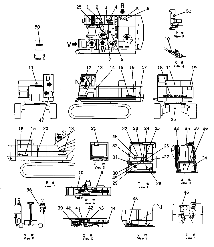 Схема запчастей Komatsu PC650-3 - МАРКИРОВКА (ШАССИ) (ИСПАНИЯ) МАРКИРОВКА¤ ИНСТРУМЕНТ И РЕМКОМПЛЕКТЫ