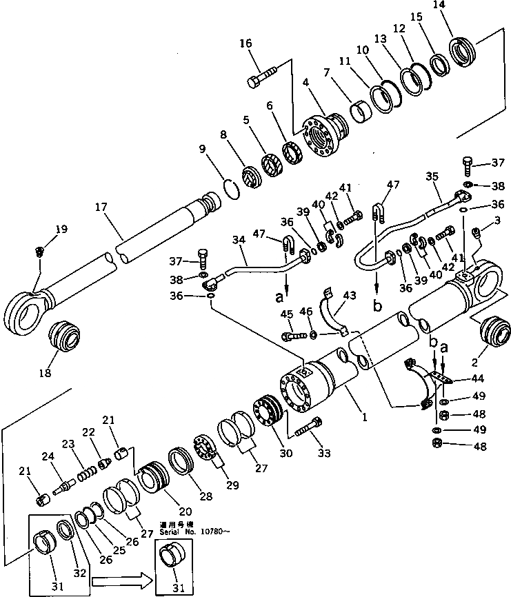 Схема запчастей Komatsu PC650-3 - ЦИЛИНДР СТРЕЛЫ РАБОЧЕЕ ОБОРУДОВАНИЕ (ЭКСКАВАТ.)