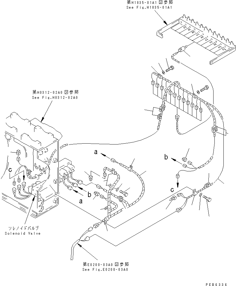 Схема запчастей Komatsu PC650-5 - ЭЛЕКТРИКА (ФИЛЬТР. СТОЙКА) (БЕЗ -POSITION АВТОМАТИЧ. COMP.) (ДЛЯ ПОГРУЗ.) (КРОМЕ ЯПОН.) ЭЛЕКТРИКА