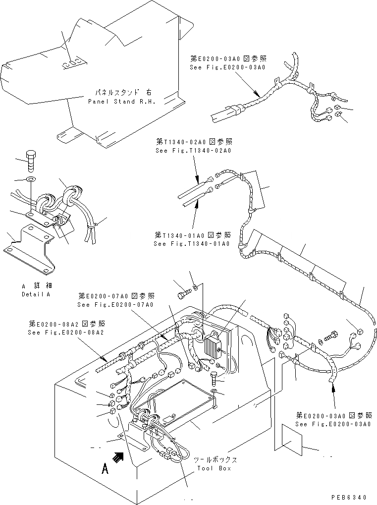 Схема запчастей Komatsu PC650-5 - УПРАВЛ-Е Э/ПРОВОДКА (С -STAGE SELECTOR OLSS) (С -POSITION  АВТОМАТИЧ. COMP.) (ДЛЯ ПОГРУЗ.) (ДЛЯ EMC)(№8-) ЭЛЕКТРИКА