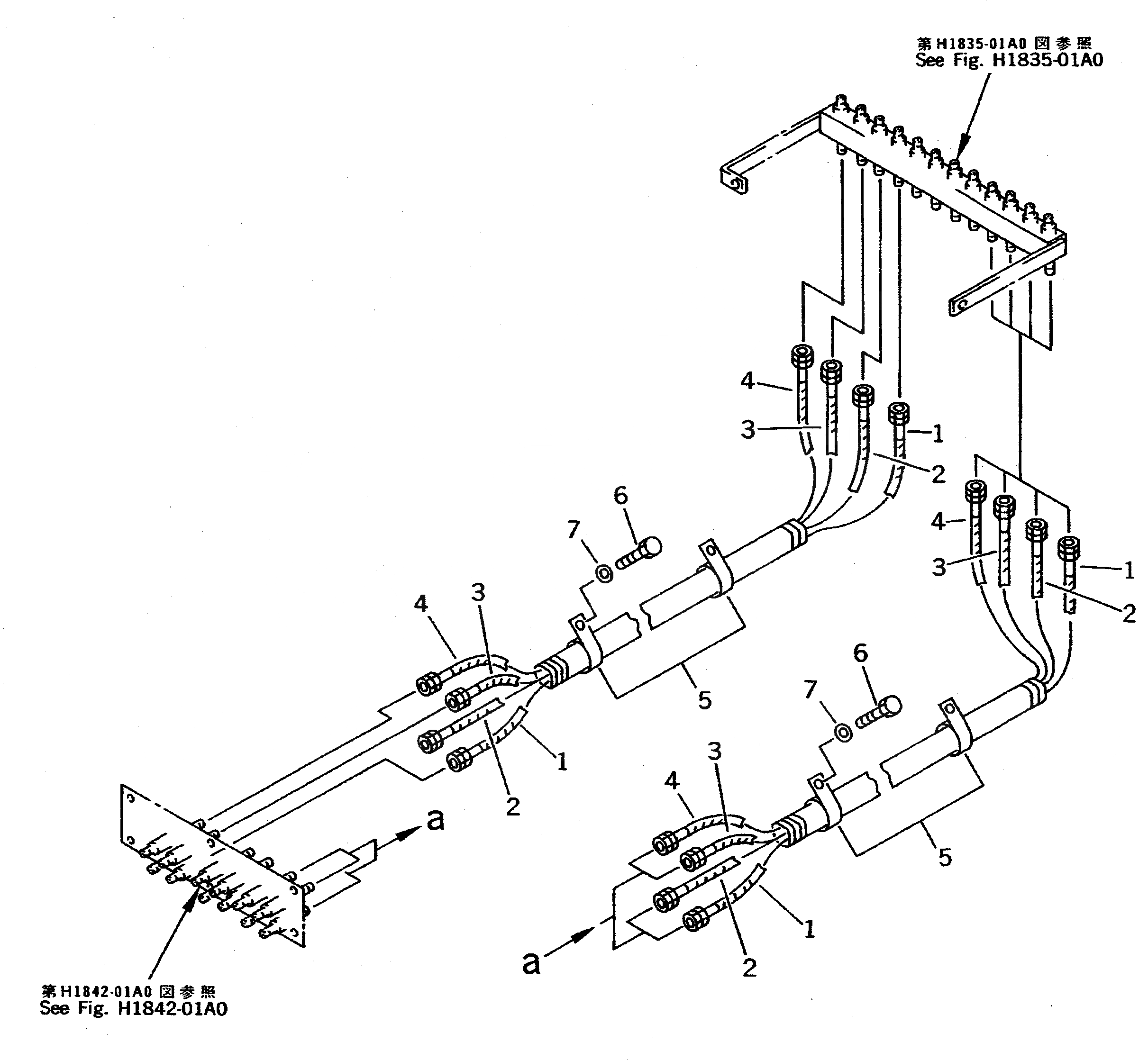 Схема запчастей Komatsu PC650-5 - PPC РАБОЧЕЕ ОБОРУДОВАНИЕ ЛИНИЯ (JIS PATTERN) ГИДРАВЛИКА