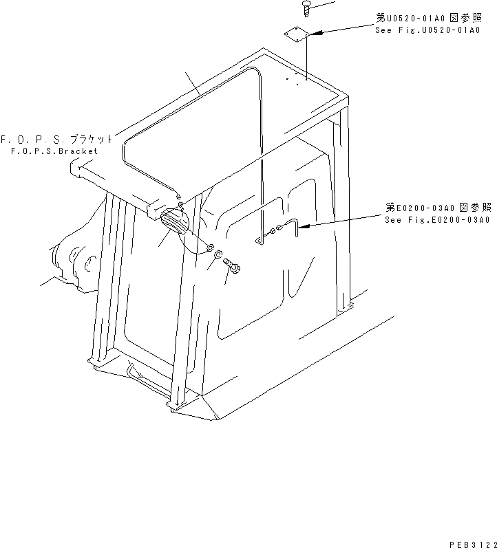 Схема запчастей Komatsu PC650-5 - F.O.P.S. (РАБОЧ. ОСВЕЩЕНИЕ)(№79-) КАБИНА ОПЕРАТОРА И СИСТЕМА УПРАВЛЕНИЯ