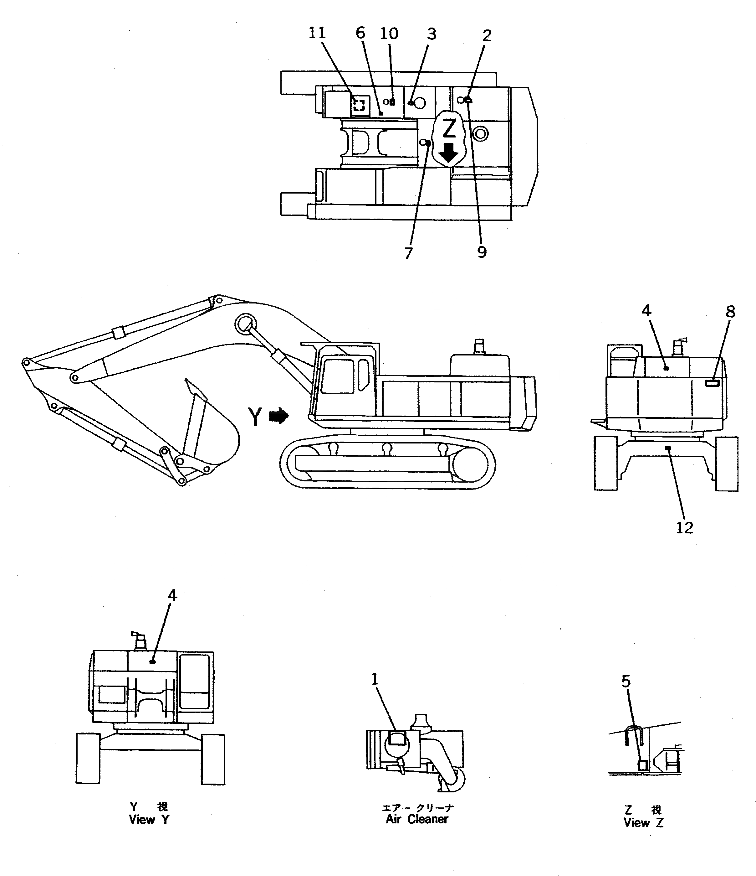 Схема запчастей Komatsu PC650-5 - МАРКИРОВКА (OPERATING И ПРЕДУПРЕЖДАЮЩ. МАРКИРОВКА) (АНГЛ.)(№79-) МАРКИРОВКА