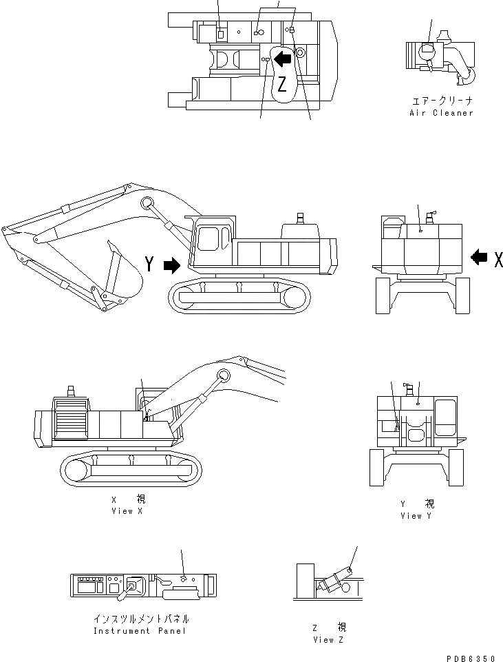 Схема запчастей Komatsu PC650-5 - МАРКИРОВКА (OPERATING И ПРЕДУПРЕЖДАЮЩ. МАРКИРОВКА)(№-) МАРКИРОВКА