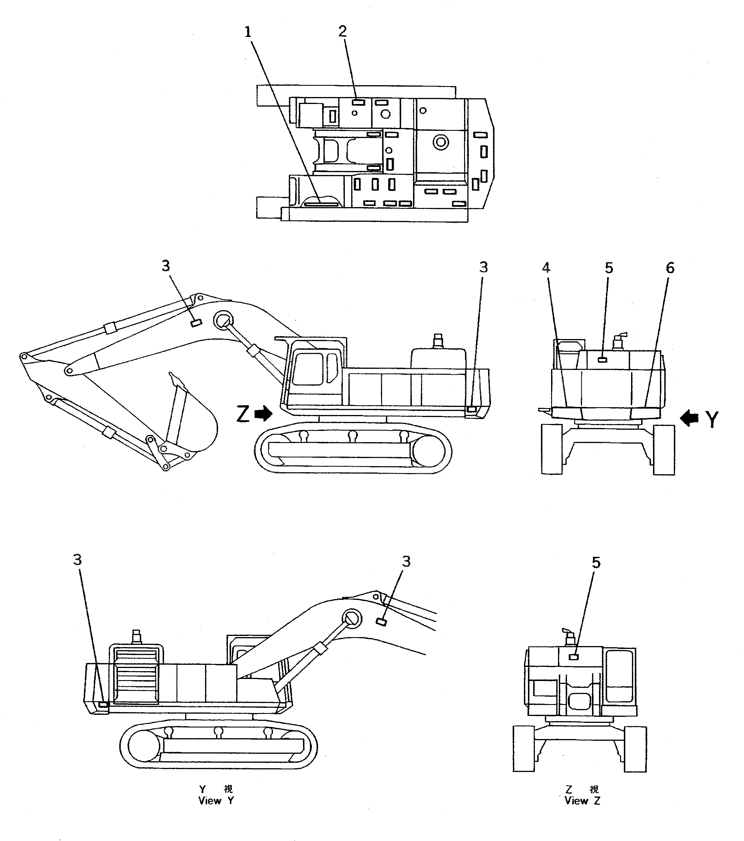 Схема запчастей Komatsu PC650-5 - СИДЕНЬЕ И ПРЕДУПРЕЖДАЮЩ. МАРКИРОВКАS (СПЕЦ-Я TBG)(№-8) МАРКИРОВКА