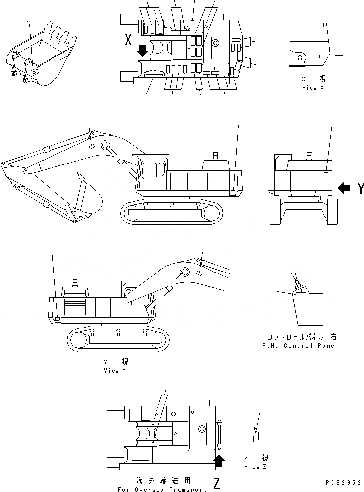 Схема запчастей Komatsu PC650-5 - СИДЕНЬЕ И ПРЕДУПРЕЖДАЮЩ. МАРКИРОВКАS (АНГЛ.) ( EC СПЕЦ-Я.)(№9-) МАРКИРОВКА