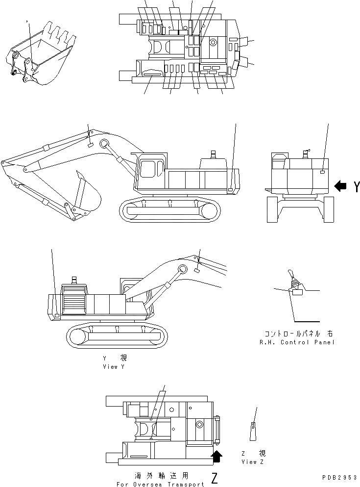 Схема запчастей Komatsu PC650-5 - СИДЕНЬЕ И ПРЕДУПРЕЖДАЮЩ. МАРКИРОВКАS (ФРАНЦИЯ) (EC СПЕЦ-Я.)(№9-) МАРКИРОВКА