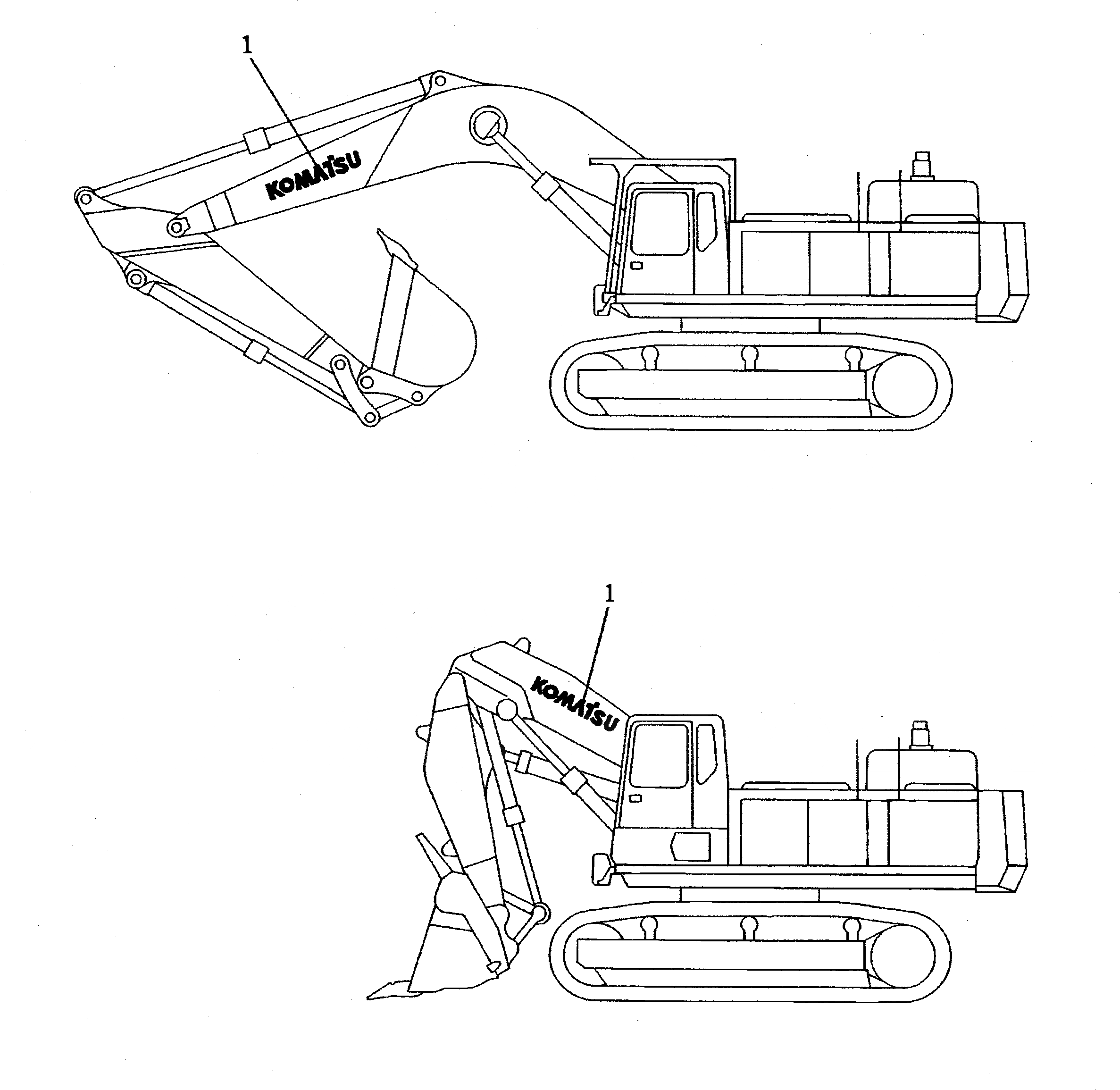 Схема запчастей Komatsu PC650-5 - МАРКИРОВКА (РАБОЧЕЕ ОБОРУДОВАНИЕ ) МАРКИРОВКА