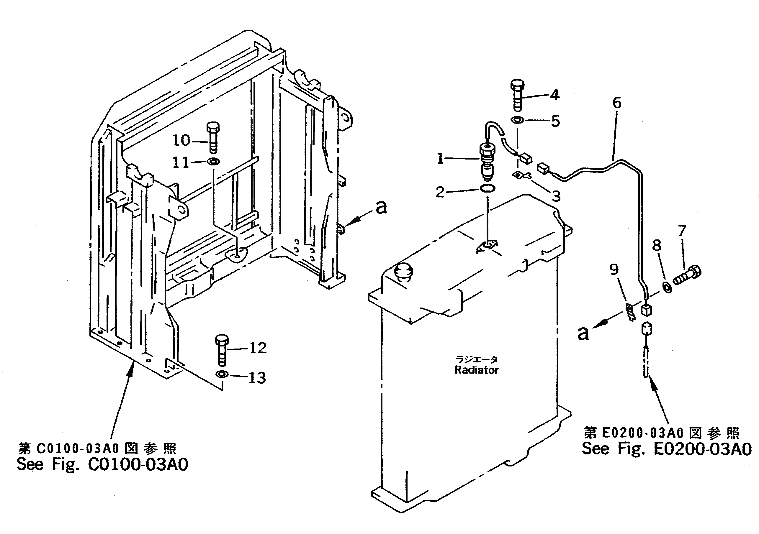 Схема запчастей Komatsu PC650-5 - ОХЛАЖД-Е (ДАТЧИК И Э/ПРОВОДКА) СИСТЕМА ОХЛАЖДЕНИЯ