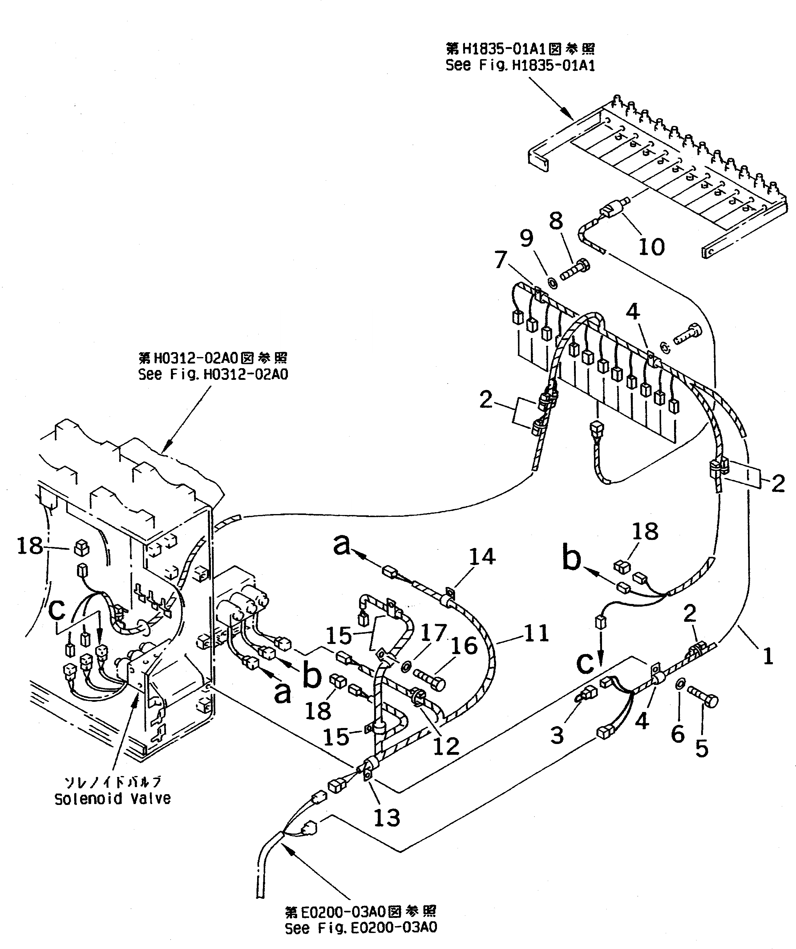 Схема запчастей Komatsu PC650-5 - ЭЛЕКТРИКА (ФИЛЬТР. СТОЙКА) (С -POSITION АВТОМАТИЧ. COMPENSATION) (ДЛЯ ПОГРУЗ.) ЭЛЕКТРИКА