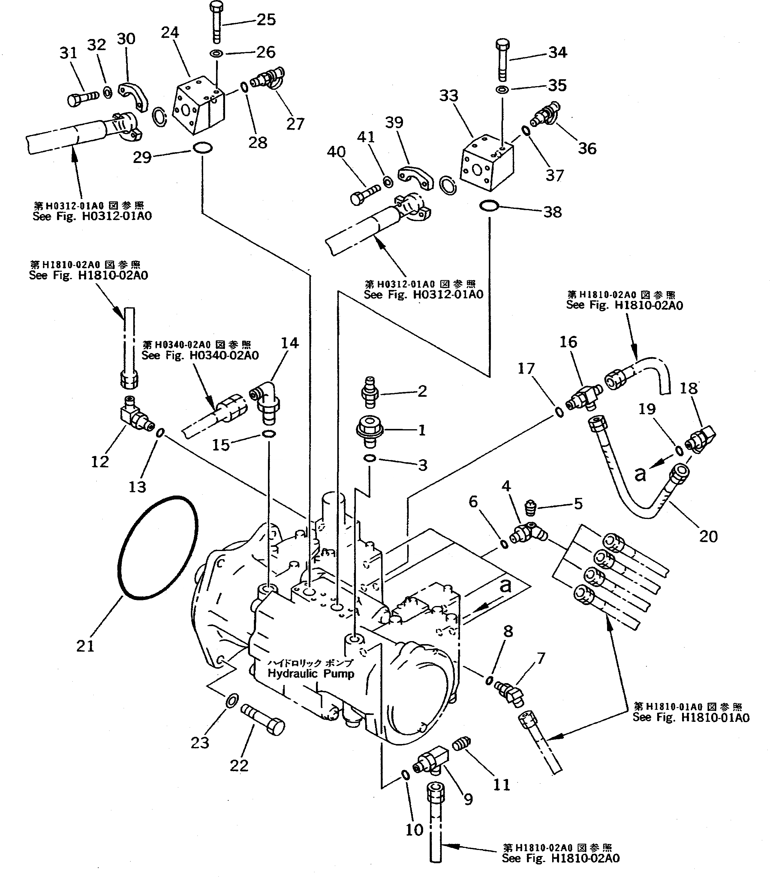 Схема запчастей Komatsu PC650-5 - NO. НАСОС (СОЕДИНИТ. ЧАСТИ) (С И -STAGE SELECTOR MODE OLSS) ГИДРАВЛИКА