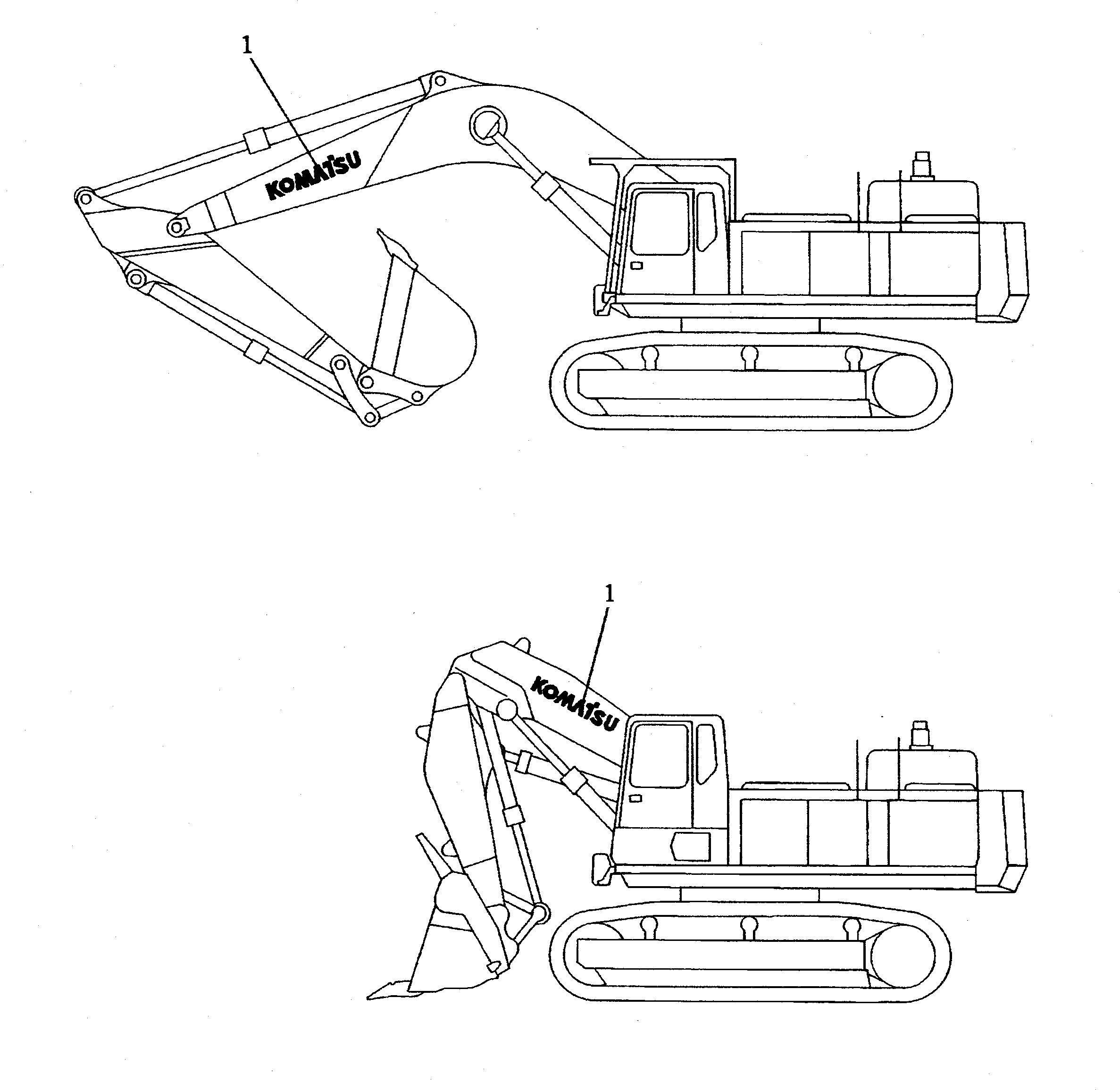 Схема запчастей Komatsu PC650-5 - МАРКИРОВКА (РАБОЧЕЕ ОБОРУДОВАНИЕ ) МАРКИРОВКА