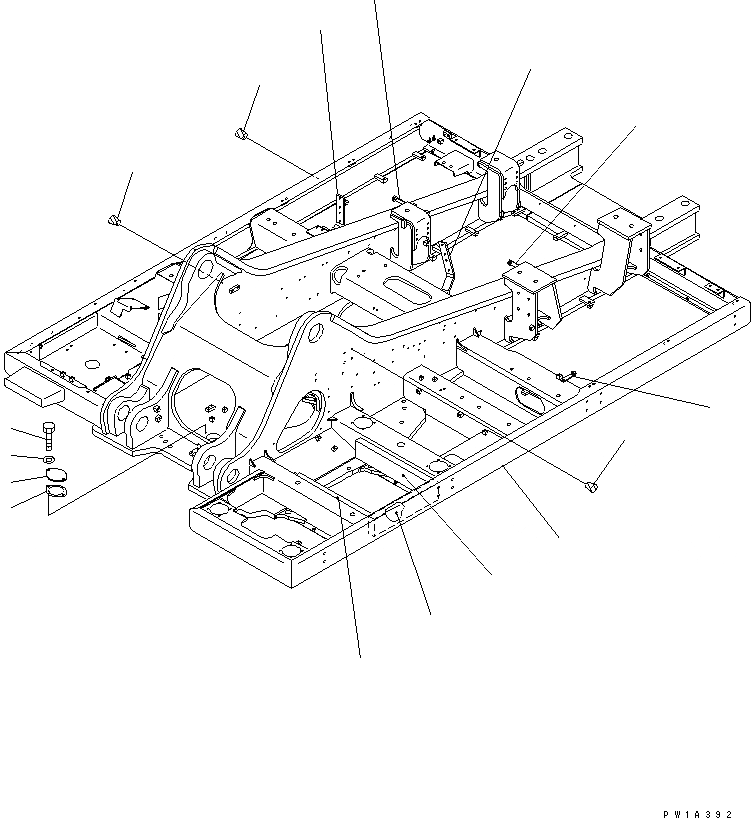Схема запчастей Komatsu PC650-6 - ОСНОВНАЯ РАМА (ДЛЯ НИЖН. ДВОРНИКИ)(№-999) ОСНОВНАЯ РАМА И ЕЕ ЧАСТИ