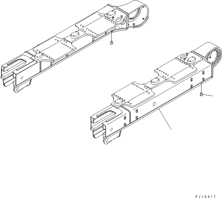 Схема запчастей Komatsu PC650-6 - ГУСЕНИЧНАЯ РАМА (КАРЬЕРН. СПЕЦИФ-Я) (ЛЕВ.)(№8-) ХОДОВАЯ