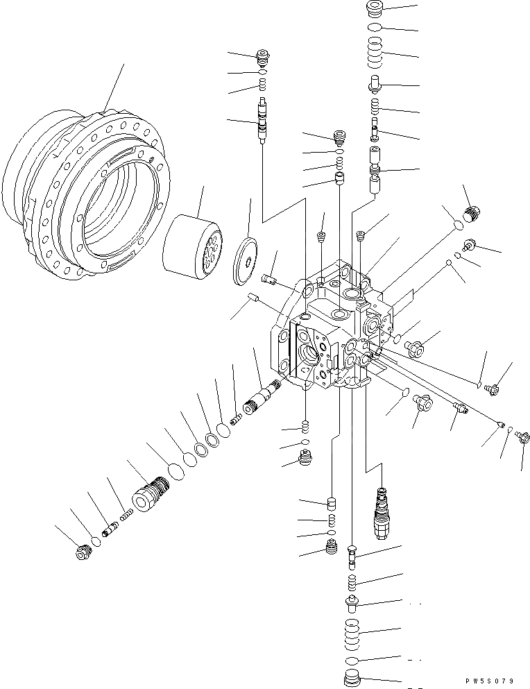 Схема запчастей Komatsu PC650-6 - МОТОР ХОДА (/) ОСНОВН. КОМПОНЕНТЫ И РЕМКОМПЛЕКТЫ
