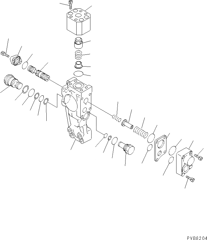 Схема запчастей Komatsu PC650-6 - ГЛАВН. КЛАПАН ОСНОВН. КОМПОНЕНТЫ И РЕМКОМПЛЕКТЫ