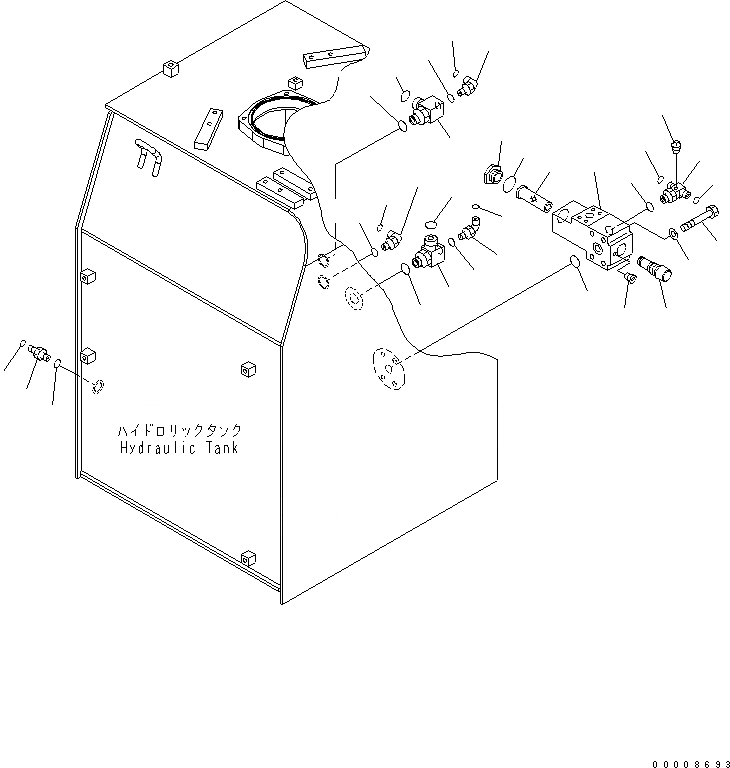 Схема запчастей Komatsu PC650-7-M1 - ГИДР. БАК. (РАЗГРУЗ. КЛАПАН) ГИДРАВЛИКА