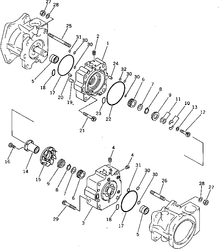 Схема запчастей Komatsu PC650LC-3 - ГИДР. НАСОС.¤ NO. (НАСОС /) (/)              (С -STAGE SELECTOR MODE OLSS) УПРАВЛ-Е РАБОЧИМ ОБОРУДОВАНИЕМ