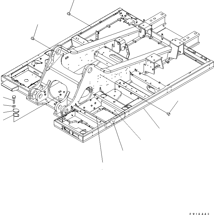Схема запчастей Komatsu PC650LC-6A - ОСНОВНАЯ РАМА (ДЛЯ НИЖН. ДВОРНИКИ)(№-) ОСНОВНАЯ РАМА И ЕЕ ЧАСТИ