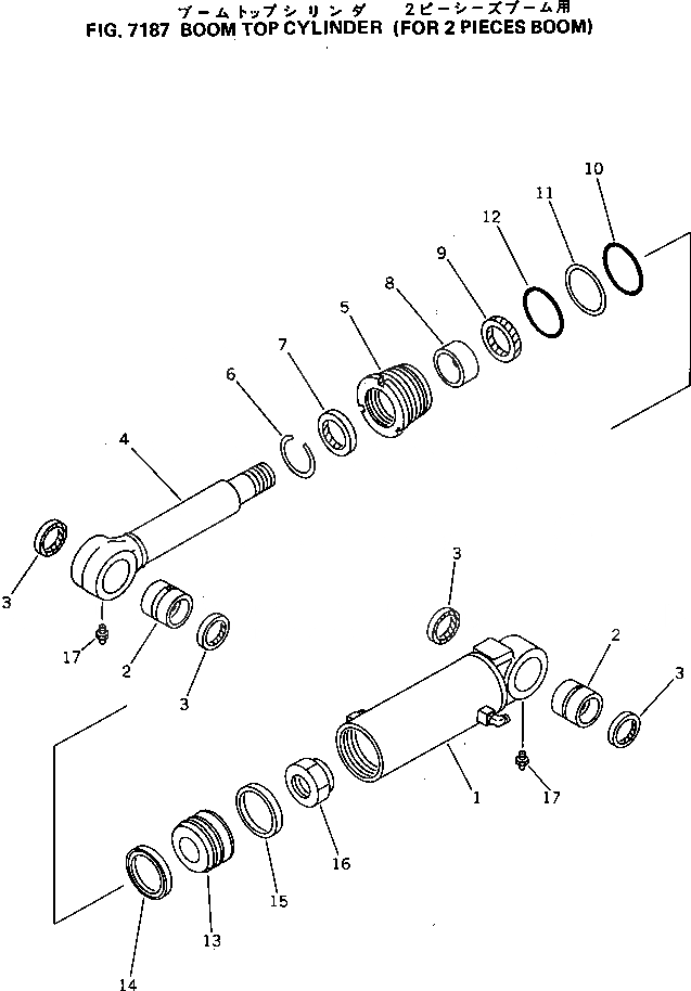 Схема запчастей Komatsu PC70-6 - СТРЕЛА ВЕРХН. ЦИЛИНДР (ДЛЯ -ЧАСТИS СТРЕЛА) РАБОЧЕЕ ОБОРУДОВАНИЕ