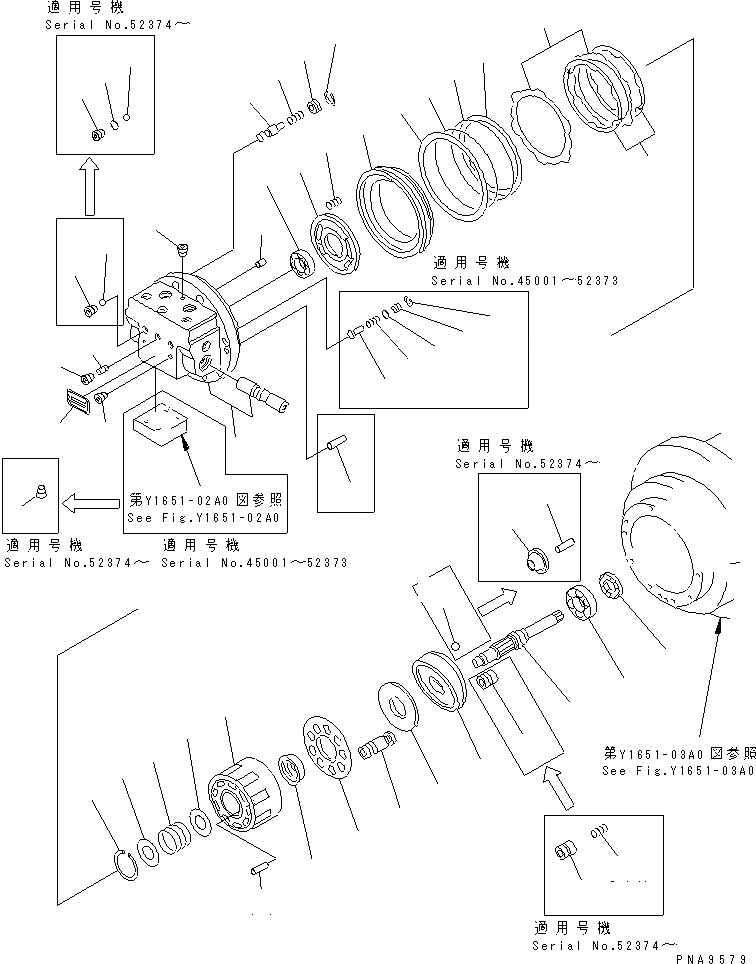 Схема запчастей Komatsu PC70-7E-B - ХОД MTOR (/)(№-877) ОСНОВН. КОМПОНЕНТЫ И РЕМКОМПЛЕКТЫ