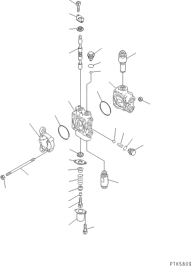 Схема запчастей Komatsu PC70-7E-B - ОСНОВН. КЛАПАН (/) (ДЛЯ ОТВАЛ)(№-7) ОСНОВН. КОМПОНЕНТЫ И РЕМКОМПЛЕКТЫ