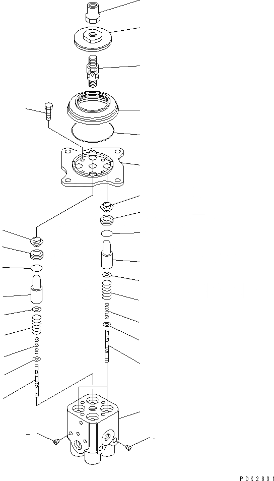 Схема запчастей Komatsu PC70-7 - КЛАПАН PPC(ДЛЯ РАБОЧ. ОБОРУД-Я) ОСНОВН. КОМПОНЕНТЫ И РЕМКОМПЛЕКТЫ
