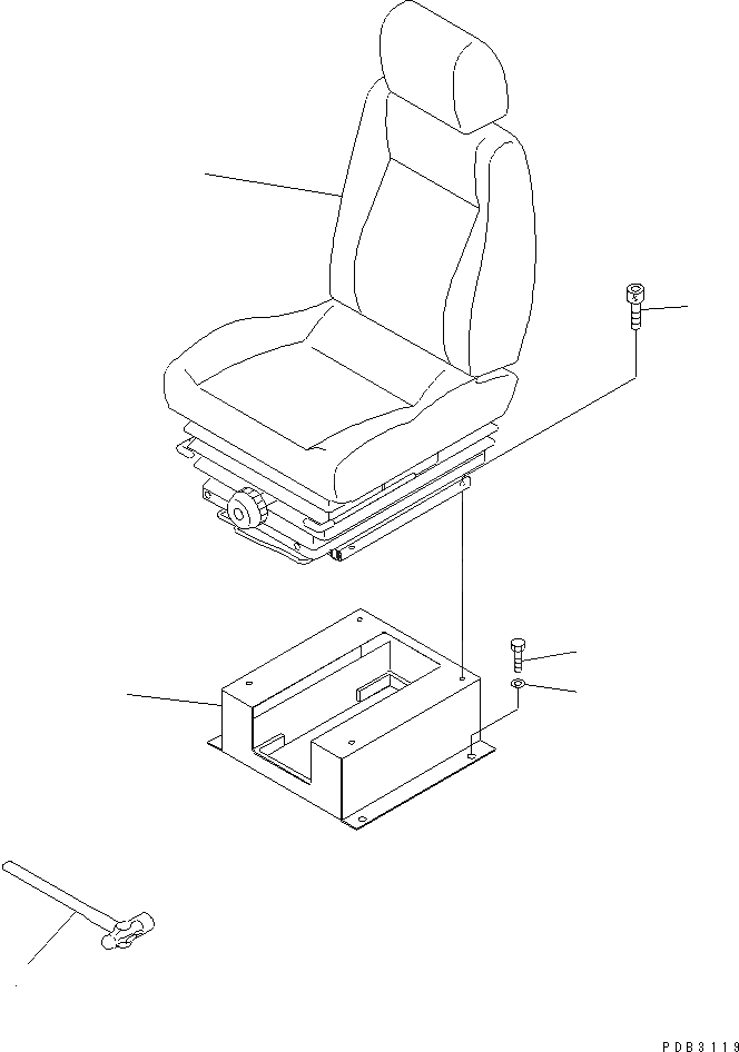 Схема запчастей Komatsu PC710-5 - СИДЕНЬЕ ОПЕРАТОРА И СТОЙКА (EC СПЕЦ-Я.)(№-) КАБИНА ОПЕРАТОРА И СИСТЕМА УПРАВЛЕНИЯ