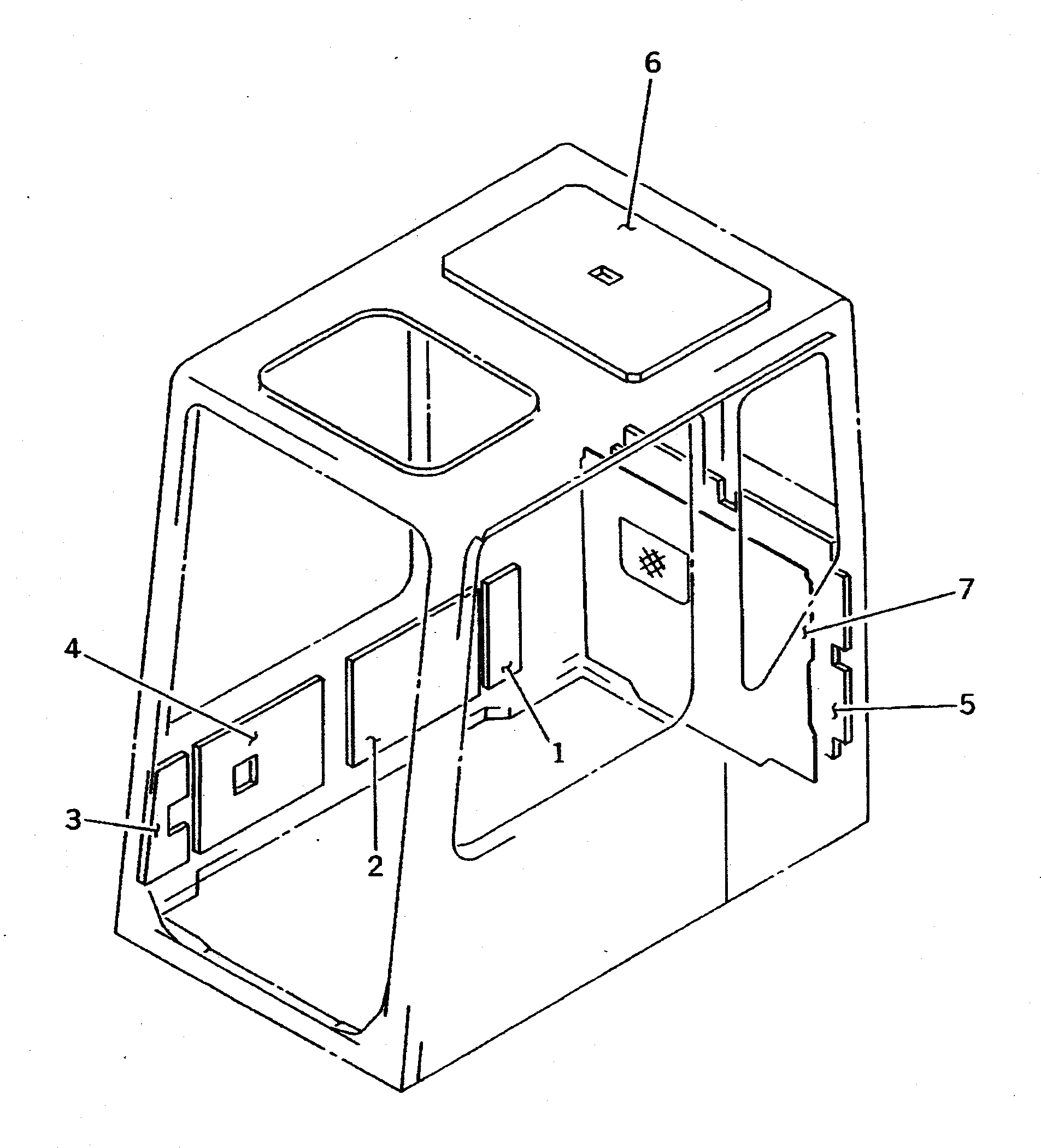 Схема запчастей Komatsu PC710-5 - КАБИНА (ЩИТКИ) (ДЛЯ СТРАН ЕСКАНАТ)(№8-) КАБИНА ОПЕРАТОРА И СИСТЕМА УПРАВЛЕНИЯ