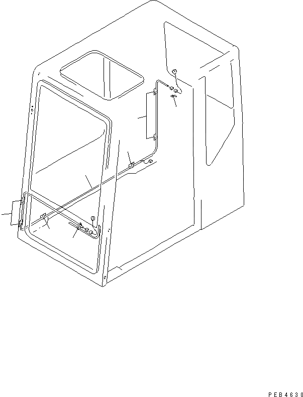 Схема запчастей Komatsu PC710-5 - КАБИНА (Э/ПРОВОДКА) (С ПОДОГРЕВABLE СТЕКЛА)(№-) КАБИНА ОПЕРАТОРА И СИСТЕМА УПРАВЛЕНИЯ