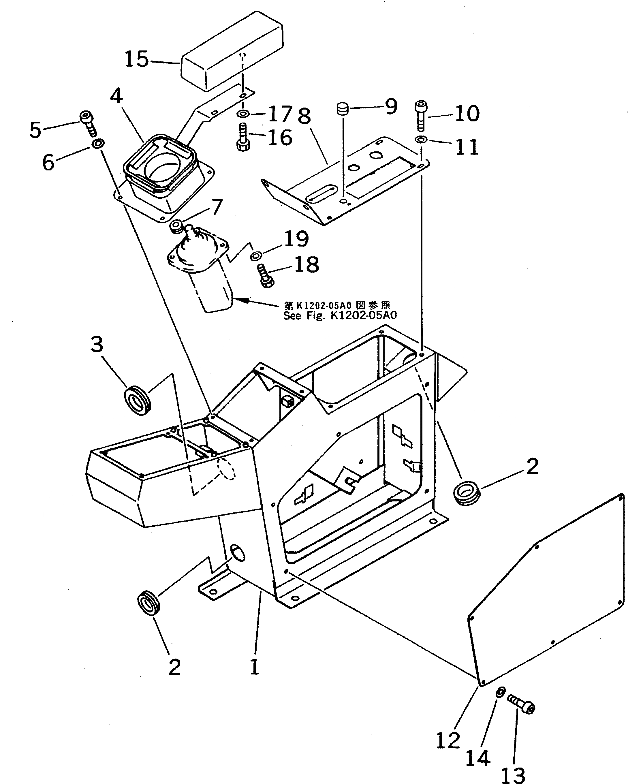 Схема запчастей Komatsu PC710-5 - ПРАВ. УПРАВЛ-Е СТОЙКА (С -STAGE SELECTOR MODE OLSS)      (С РАДИО) (EXCEPT JAJAN)(№8-) КАБИНА ОПЕРАТОРА И СИСТЕМА УПРАВЛЕНИЯ