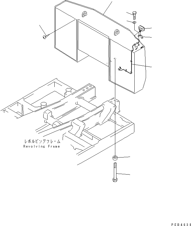 Схема запчастей Komatsu PC710-5 - ПРОТИВОВЕС (С F.O.P.S.) (С ЗАДН. ОСВЕЩЕНИЕ)(№-) ЧАСТИ КОРПУСА