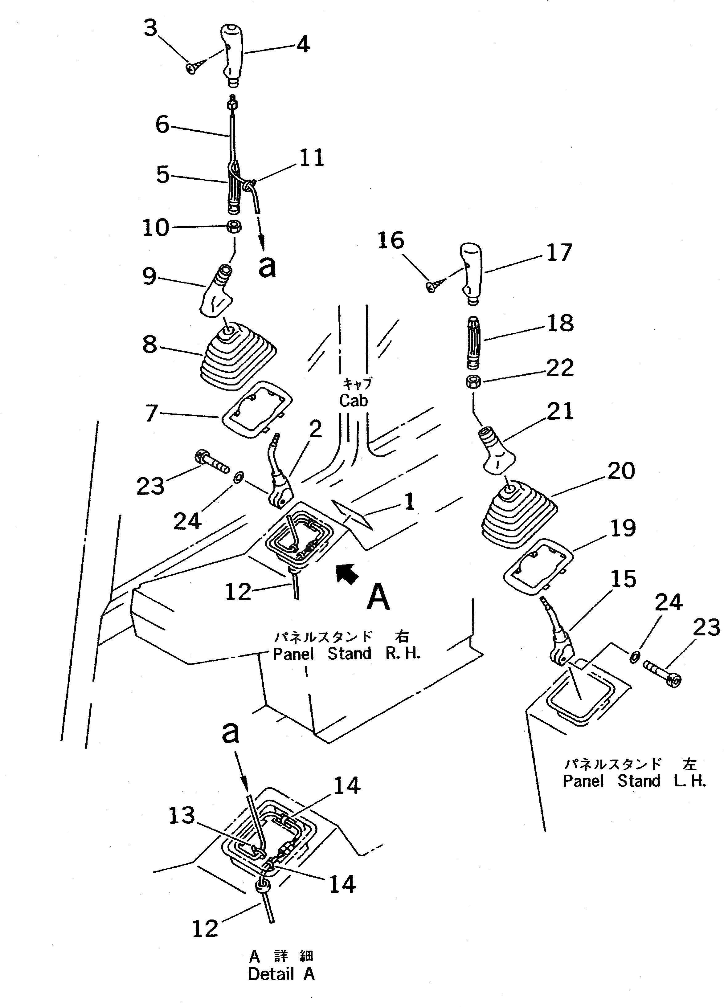 Схема запчастей Komatsu PC710-5 - ЭКСКАВАТ. PATTERN (ДЛЯ ЯПОН.) (JIS PATTERN)(№-) КАБИНА ОПЕРАТОРА И СИСТЕМА УПРАВЛЕНИЯ