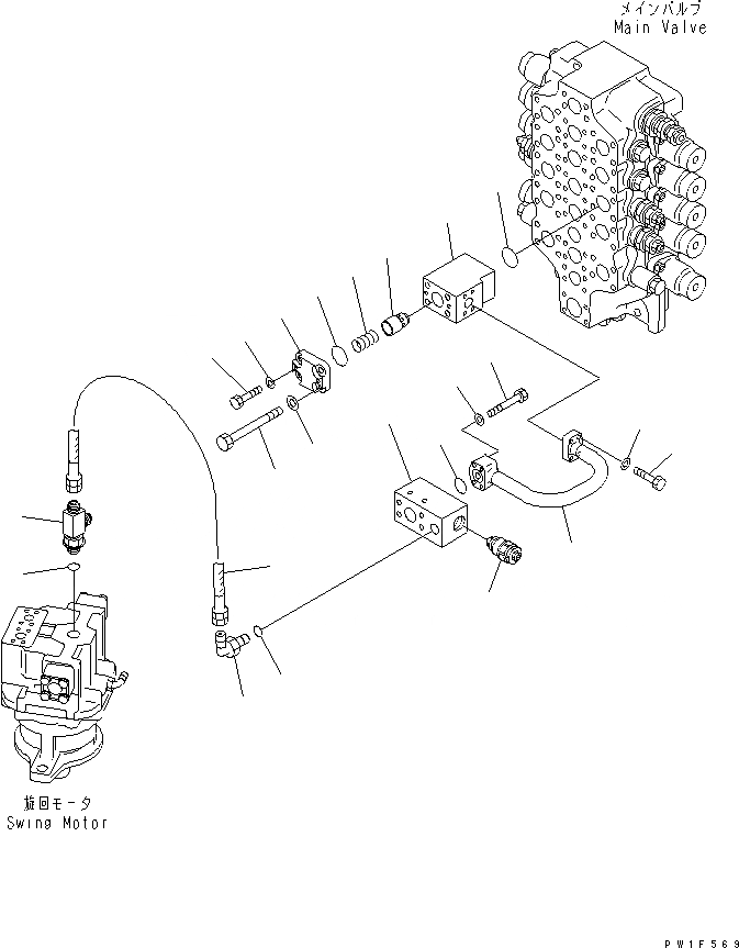 Схема запчастей Komatsu PC750-6 - КОВШ КОНТРОЛЬНЫЙ КЛАПАН( АКТУАТОР) (COMPONENT)(№-) ГИДРАВЛИКА