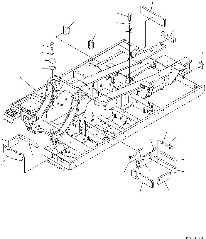 Схема запчастей Komatsu PC750-6 - ОСНОВНАЯ РАМА (С ПРОТИВОВЕС REMOVER) (ДЛЯ ПОГРУЗ.)(№-) ОСНОВНАЯ РАМА И ЕЕ ЧАСТИ