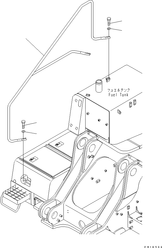 Схема запчастей Komatsu PC750-6 - ПОРУЧНИ(ПРАВ. КОРПУС)(№-) ЧАСТИ КОРПУСА