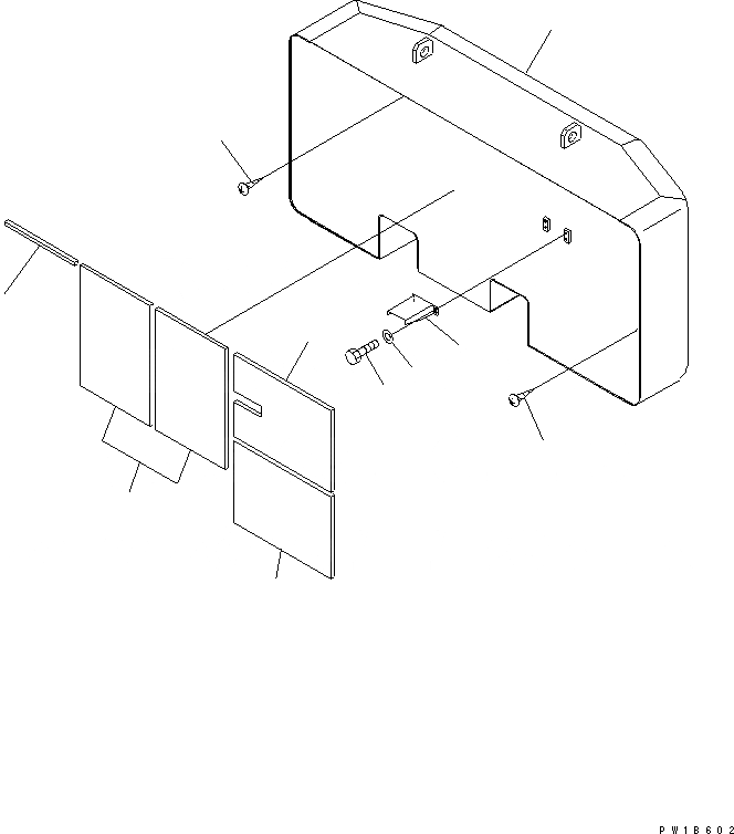 Схема запчастей Komatsu PC750-6 - ПРОТИВОВЕС (9KG)(№-) ЧАСТИ КОРПУСА