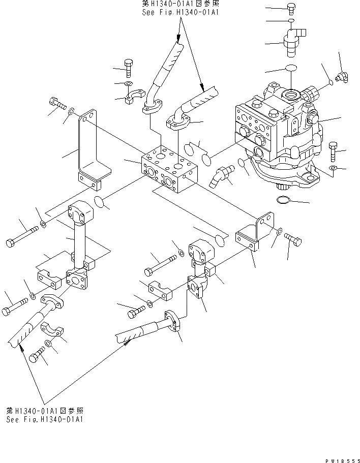 Схема запчастей Komatsu PC750-6 - МОТОР ПОВОРОТА (ЗАДН.)(№-) ПОВОРОТН. КРУГ И КОМПОНЕНТЫ