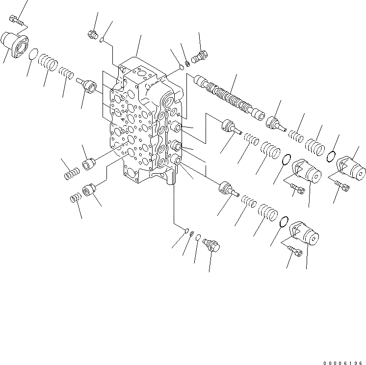 Схема запчастей Komatsu PC750-6 - ОСНОВН. КЛАПАН (4-Х СЕКЦИОНН.) (/)(№-) ОСНОВН. КОМПОНЕНТЫ И РЕМКОМПЛЕКТЫ