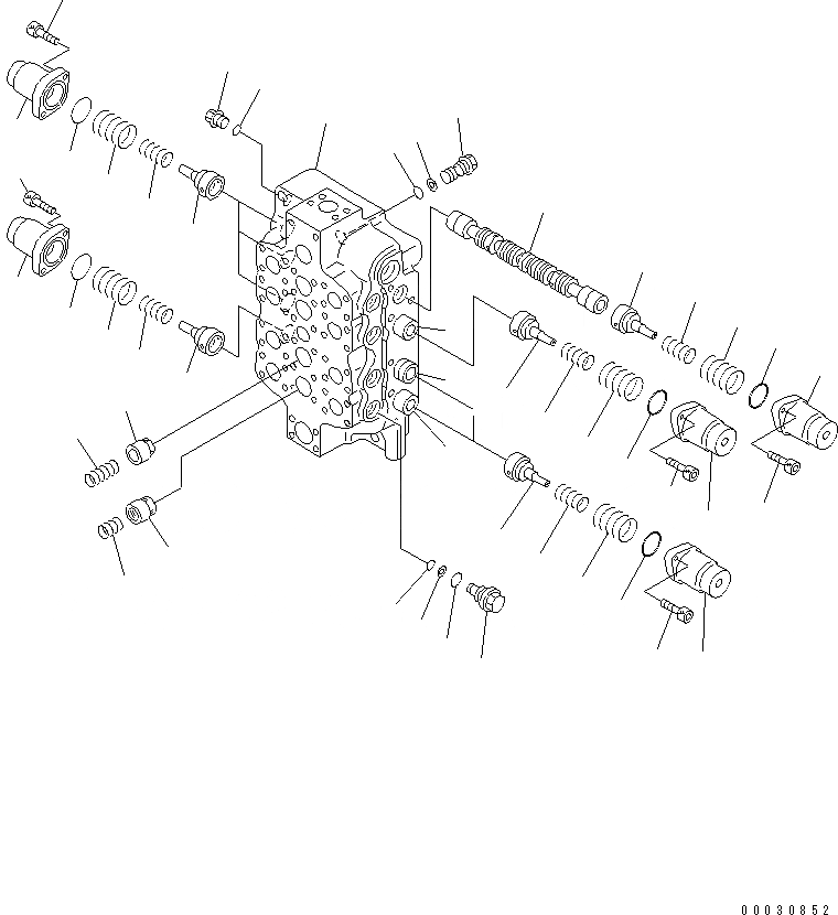 Схема запчастей Komatsu PC750-6 - ОСНОВН. КЛАПАН (4-Х СЕКЦИОНН.) (/) (ДЛЯ США)(№-) ОСНОВН. КОМПОНЕНТЫ И РЕМКОМПЛЕКТЫ