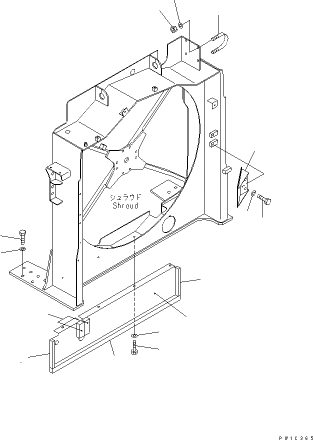 Схема запчастей Komatsu PC750-6-AM - ОХЛАЖД-Е (ОХЛАЖД-Е ЧАСТИ КОРПУСА)(№-) СИСТЕМА ОХЛАЖДЕНИЯ