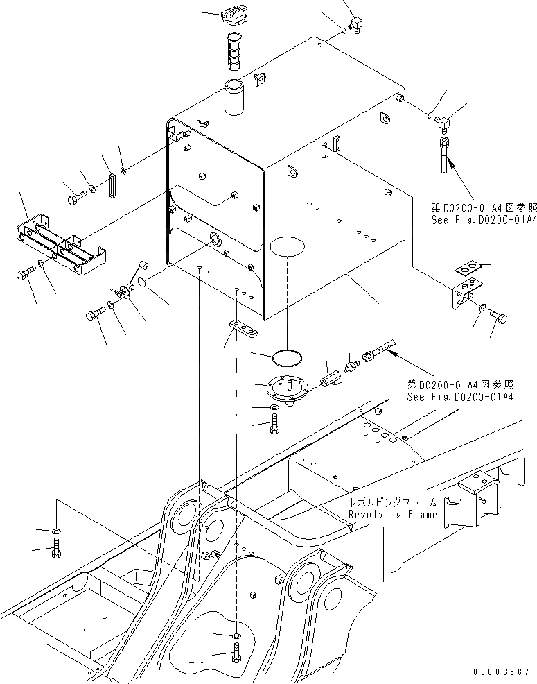 Схема запчастей Komatsu PC750-6-AM - ТОПЛИВН. БАК.(№-) ТОПЛИВН. БАК. AND КОМПОНЕНТЫ