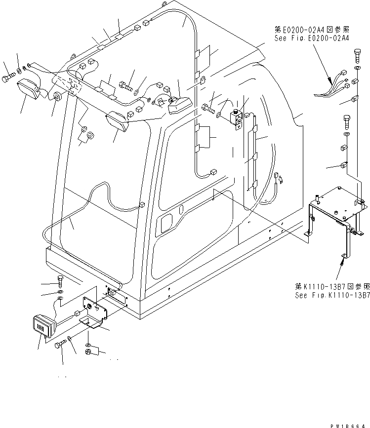 Схема запчастей Komatsu PC750-6-AM - ДОПОЛН. РАБОЧ. ОСВЕЩЕНИЕ И ИМПУЛЬСН. ОСВЕЩЕНИЕ (С F.O.P.S.)(№-) ЭЛЕКТРИКА